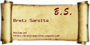 Bretz Sarolta névjegykártya